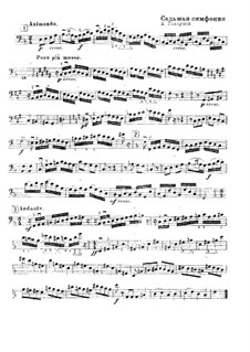 Symphony No.7 in F Major, Op.77: Double bass part (Fragment) by Alexander Glazunov