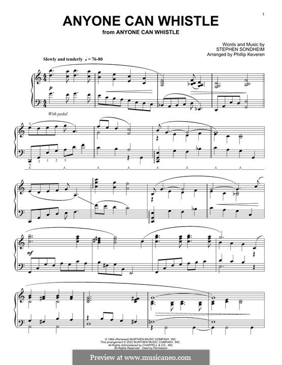 Anyone Can Whistle: For piano by Stephen Sondheim