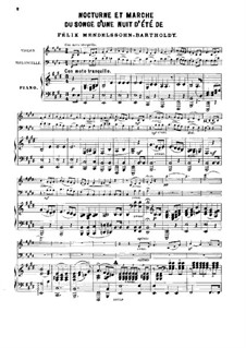 Nocturne and Wedding March: For piano trio by Felix Mendelssohn-Bartholdy