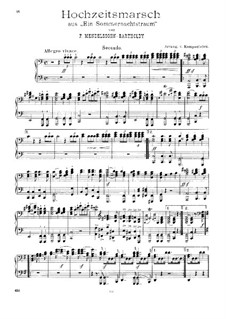 Wedding March: For piano four hands by Felix Mendelssohn-Bartholdy