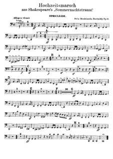 Wedding March: Ophicleide part by Felix Mendelssohn-Bartholdy