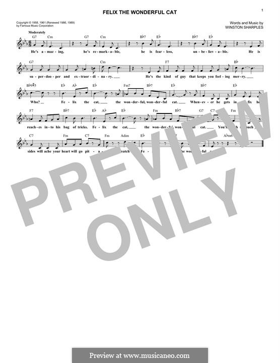 Felix the Wonderful Cat: For keyboard by Winston Sharples
