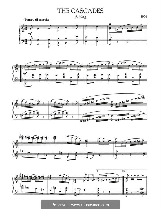 The Cascades: For piano by Scott Joplin