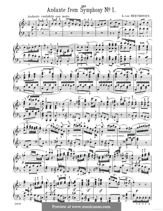 Fragments: Movement II, for piano by Ludwig van Beethoven