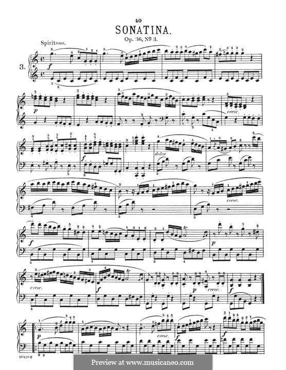 Sonatina No.3: For piano by Muzio Clementi