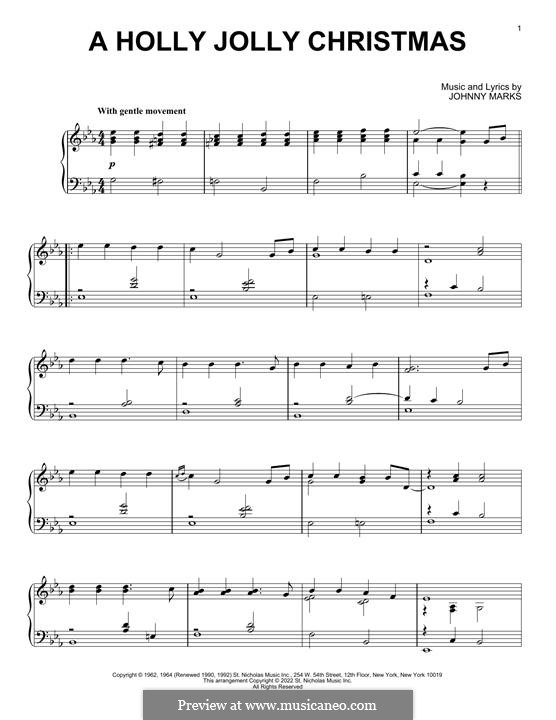 Piano version: For a single performer by Johnny Marks