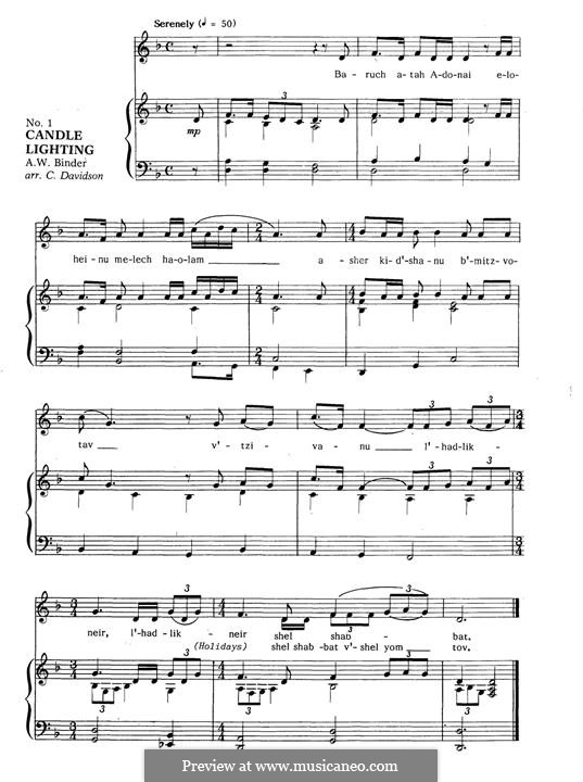 Gates Of Song (Music For Shabbat) by A. Binder sheet music on MusicaNeo