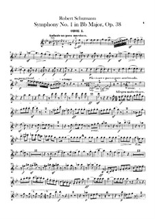 Symphony No.1 in B Flat Major 'Spring', Op.38: Oboes parts by Robert Schumann