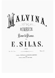 Malvina. Romance, Op.75: Malvina. Romance by Edouard Silas