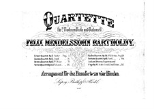 String Quartet No.6 in F Minor, Op.80: Version for piano four hands by Felix Mendelssohn-Bartholdy