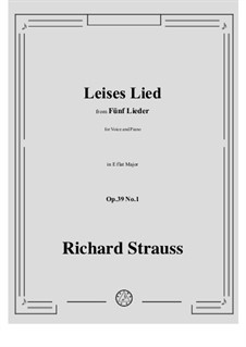 No.1 Leises Lied: E flat Major by Richard Strauss