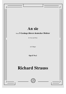 No.1 An sie: E Major by Richard Strauss