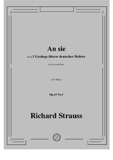 No.1 An sie: F Major by Richard Strauss