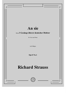 No.1 An sie: G Major by Richard Strauss