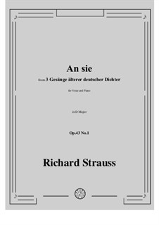 No.1 An sie: D Major by Richard Strauss