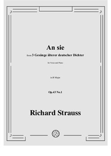 No.1 An sie: B Major by Richard Strauss