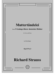 No.2 Muttertändelei: E flat Major by Richard Strauss