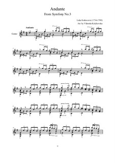 Andante from Symphony No.3: For guitar by Luka Sorkočević