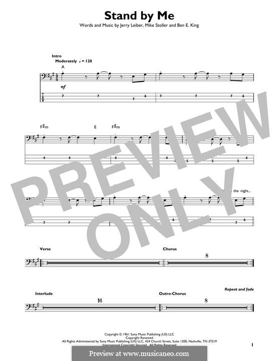 Stand By Me: For bass guitar with tab by Ben E. King, Jerry Leiber, Mike Stoller