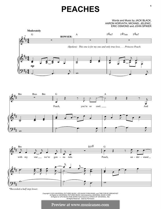 Peaches - Piano - Digital Sheet Music