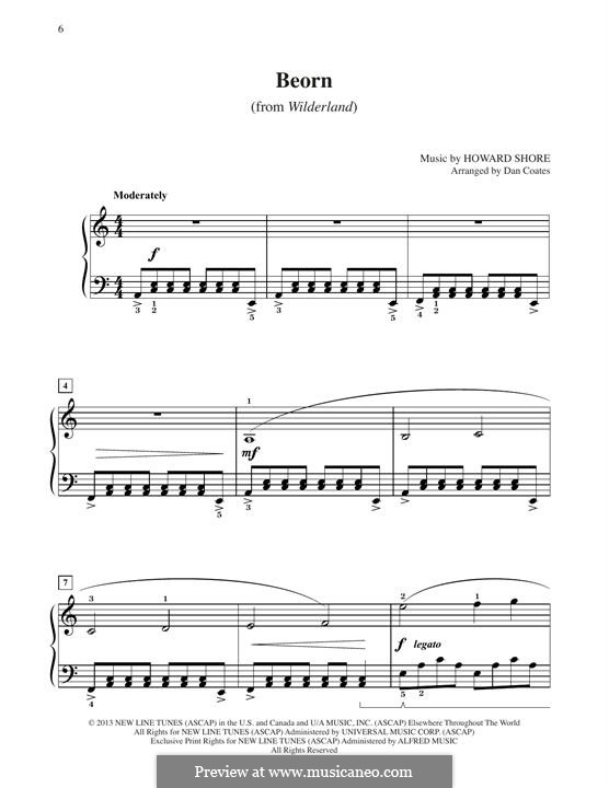 Beorn (from The Hobbit: The Desolation of Smaug): For easy piano by Howard Shore