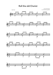 Roll the old Chariot: For guitar by folklore