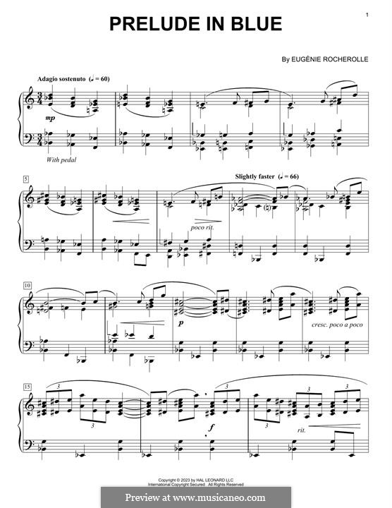 Prelude In Blue: Prelude In Blue by Eugénie Rocherolle