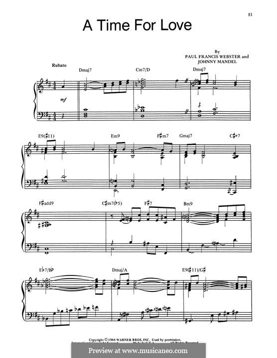 A Time For Love (Bill Evans): A Time For Love (Bill Evans) by Nino Rota