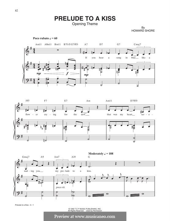Prelude To A Kiss (Main Title): Prelude To A Kiss (Main Title) by Howard Shore