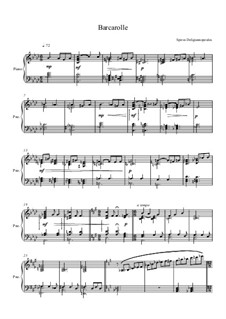 Barcarolle for Solo Piano: Barcarolle for Solo Piano by Spiros Deligiannopoulos