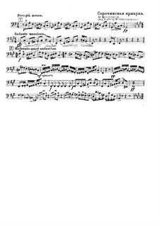 Fragments: Double bass part (fragment) by Modest Mussorgsky