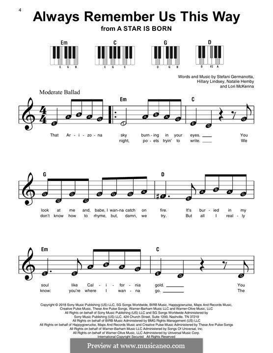 Always Remember Us This Way (from A Star is Born) by Lindsey, L