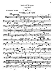 Siegfried (Sigurd), WWV 86c: Bass clarinet part by Richard Wagner