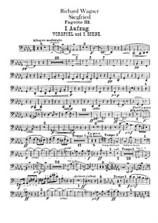 Siegfried (Sigurd), WWV 86c: Bassoon III and contrabassoon parts by Richard Wagner