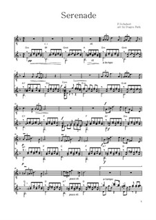 No.4 Ständchen (Serenade): For two guitars Dm by Franz Schubert