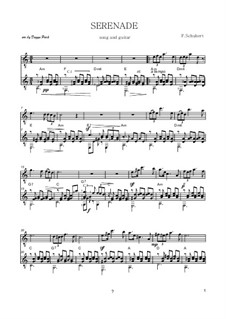 No.4 Ständchen (Serenade): For two guitars Am by Franz Schubert