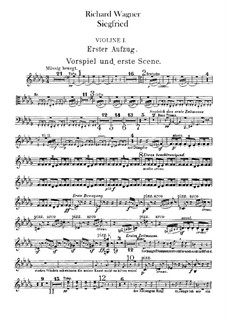 Siegfried (Sigurd), WWV 86c: Violins I part by Richard Wagner