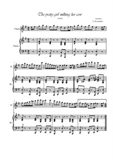 The Pretty Girl Milking Her Cow (Cailin Deas Crúite na mBó): For flute and piano by folklore