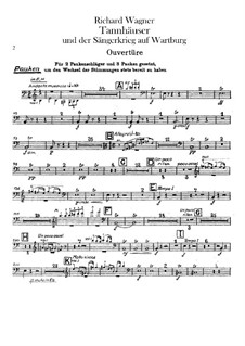 Complete Opera: Percussion parts by Richard Wagner