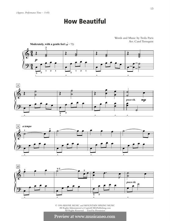 How Beautiful: For piano by Twila Paris