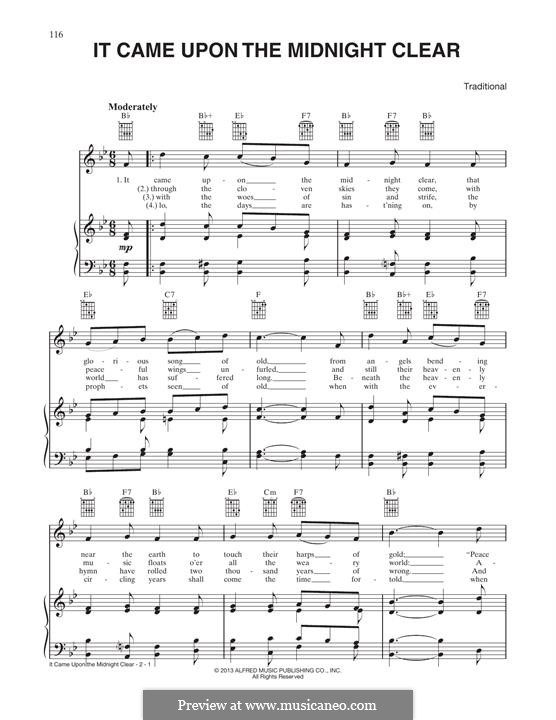 Vocal version: For voice and piano (or guitar) by Richard Storrs Willis