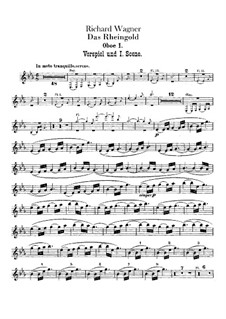 The Rhine Gold, WWV 86a: Oboes and cor anglais parts by Richard Wagner