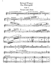 The Rhine Gold, WWV 86a: Harps parts by Richard Wagner
