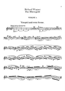 The Rhine Gold, WWV 86a: Violins I part by Richard Wagner