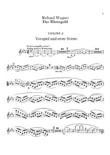 The Rhine Gold, WWV 86a: Violins II part by Richard Wagner