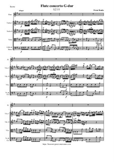 Flute concerto G-dur, L II.11: Flute concerto G-dur by Franz Benda