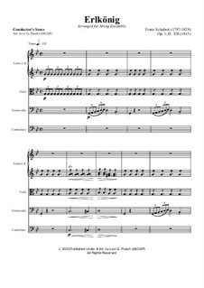 Erlkönig (Forest King), D.328 Op.1: For string ensemble by Franz Schubert