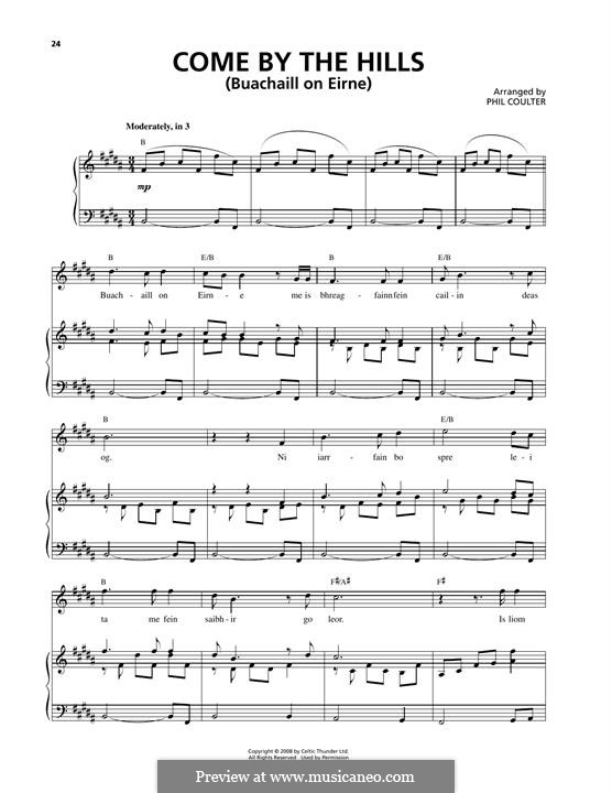 Come By The Hills: For voice and piano by folklore