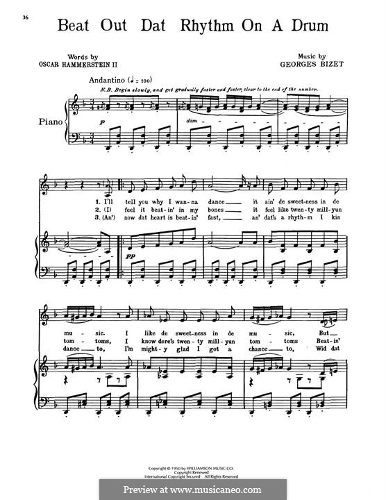 Beat Out Dat Rhythm On A Drum (from Carmen Jones): Beat Out Dat Rhythm On A Drum (from Carmen Jones) by Georges Bizet