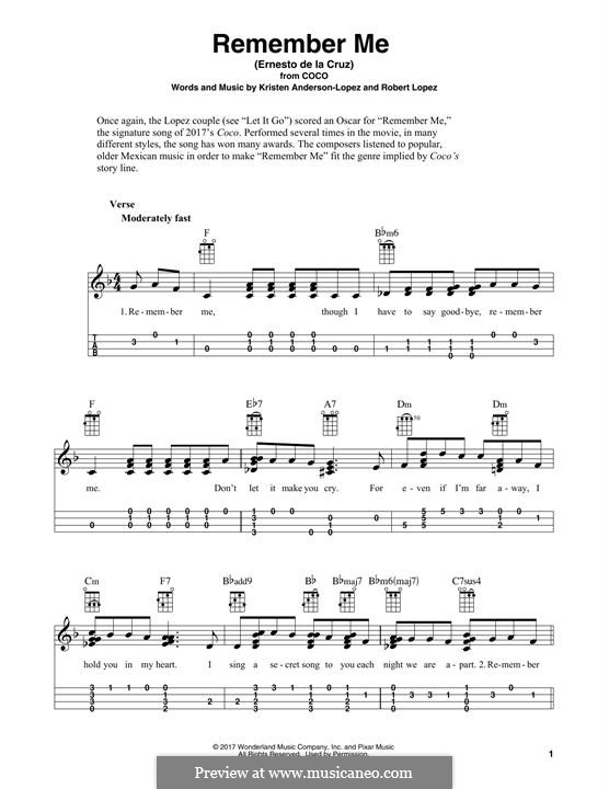 Instrumental version: For ukulele by Robert Lopez, Kristen Anderson-Lopez